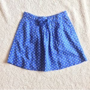 J. Crew polka dot linen skirt